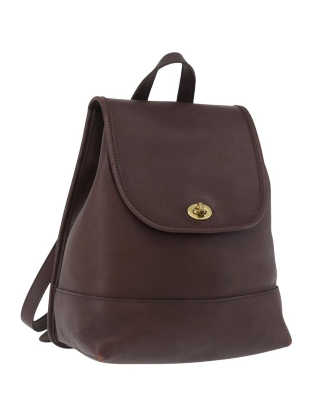 Coach Backpack Leather Brown Gold